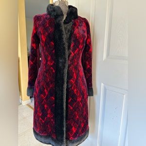 1970s GIVENCHY for Bergdorf Goodman 70s faux fur Maxi coat M